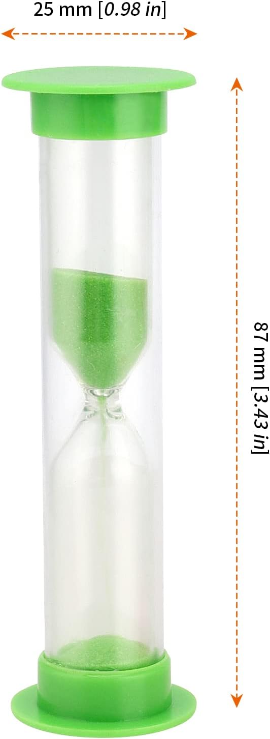 50 PCS 1 Minute Sand Timer, Plastic Hourglass Timer, Plastic Sand Clock Hourglass Sandglass Set Countdown Tool for Classroom Games, Office, Kitchen, 5 Colors